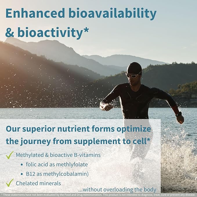 Methylated Men's Multivitamin, MTHFR Supplement with Active B-Vitamins, High Strength 2 a Day Multivitamin for Sustained Release, Added Lycopene, Clean Label, Non-GMO & Vegan 60 Tablets, by Igennus x6