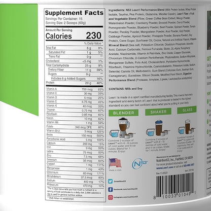 Lean1 meal replacement protein powder, chocolate flavor, 15 serving tub
