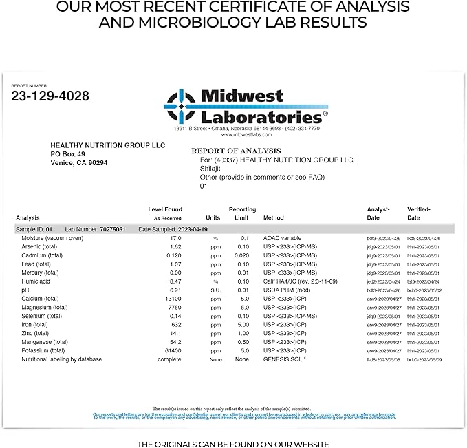 NATURAL SHILAJIT Capsules (1-2 Months Supply) - 60 Count - Shilajit for Men & Women with Fulvic Acid & Trace Minerals, Plant Based Nutrients for Energy, Immune Support & Vitality