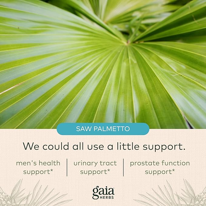 Gaia Herbs Prostate Health - Supports Prostate Health and Function for Men - with Saw Palmetto, Green Tea, Nettle Root, and White Sage - 60 Vegan Liquid Phyto-Capsules (20-Day Supply)