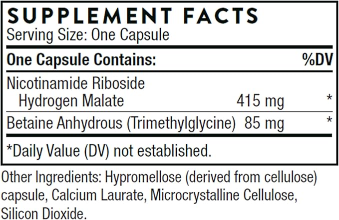 THORNE NiaCel 400 - Nicotinamide Riboside Supplement - Support Healthy Aging, Cellular Energy Production, and Sleep-Wake Cycle - NSF Certified for Sport - Gluten Free - 60 Capsules - 60 Servings