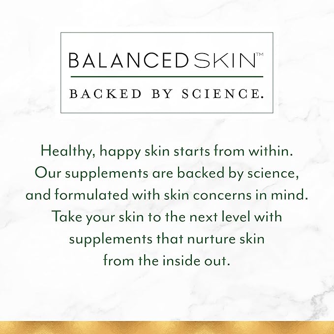 Clear Skin Vitamins for Women & Men - Supplement for Healthy Glowing Skin and Acne Control* - Patented and Dermatologist Developed Hormonal & Cystic Acne Pills