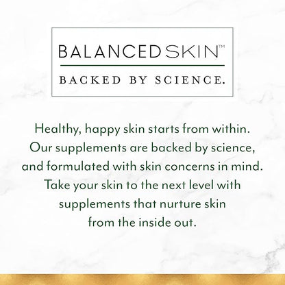 Clear Skin Vitamins for Women & Men - Supplement for Healthy Glowing Skin and Acne Control* - Patented and Dermatologist Developed Hormonal & Cystic Acne Pills