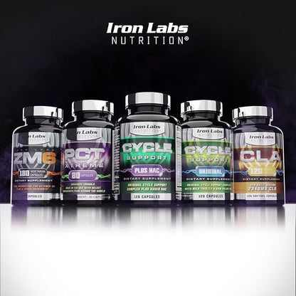 Iron Labs Nutrition: Cycle Support Plus NAC (N-Acetyl-L-Cysteine) - Kidney and Liver Support Supplement - On Cycle Support Supplements for Men - N Acetyl L Cysteine and Milk Thistle (120 Capsules)