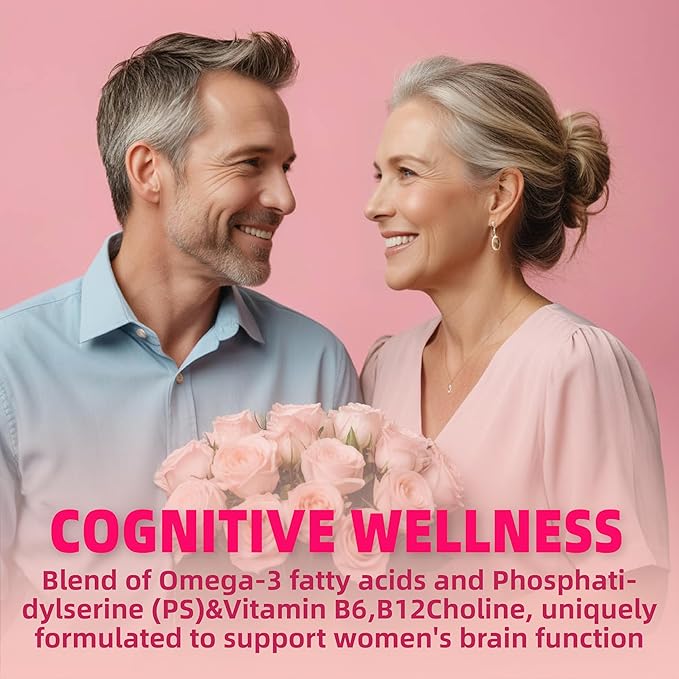 Multivitamin for Women Gummies for 40+ with Omega-3, Niacinamide, B-Complex, Lutein, Iron, Choline, Phosphatidylserine, Vitamin D3 for Skin, Hair, Energy, Immune, Bone - Vegan, Sugar Free, 120Cts