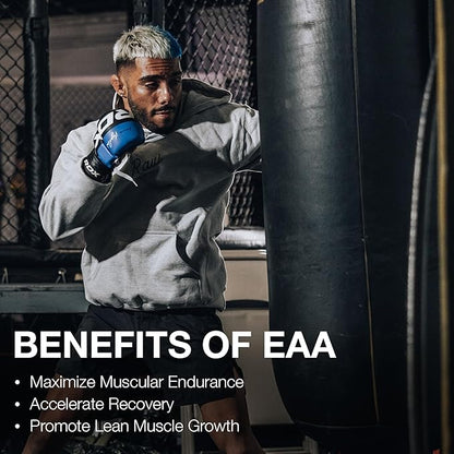 RAW EAA Amino Acids Powder, Watermelon (25 Servings) - Pre Workout Amino Energy Powder for Strength, Endurance, Recovery & Lean Muscle Growth - BCAA Amino Acids Supplement for Men & Women