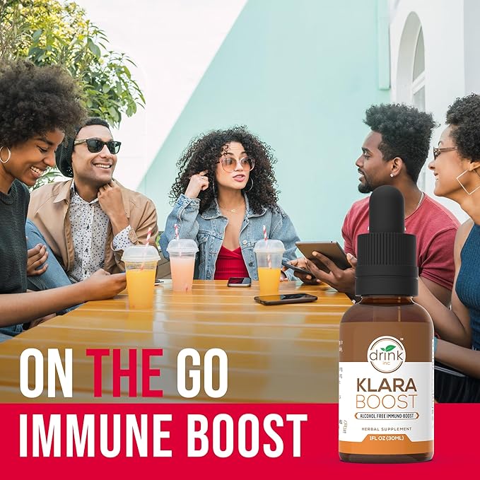 Klara Boost by Drink Inc. | High-Potency Alcohol Free Immuno-Boost | 30ML Herbal Supplement | Made of 100% Organic and Ethically Wildcrafted Natural Ingredients | Daily Detox and Revitalization