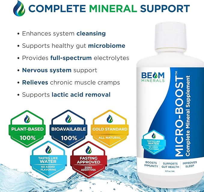 Micro-Boost Humic Mineral Blend | Plant-Based Multi Minerals Supplement & Electrolytes Liquid (Micro-Boost)