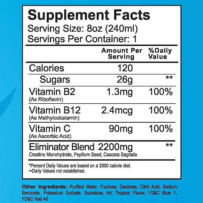 Wellgenix Omni Rhino Detox Drink - Toxin Eliminator - Same Day Cleansing Liquid - Fruit Punch - 8 fl oz (Pack of 1)