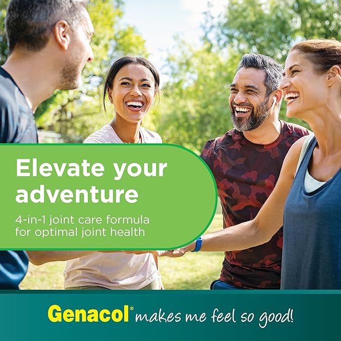Genacol Glucosamine, Chondroitin, MSM and Collagen Joint Support Supplement for Men & Women Joint Health Patented Formula | Glucosamina Condroitina y Colageno Optimum 180 Tablets