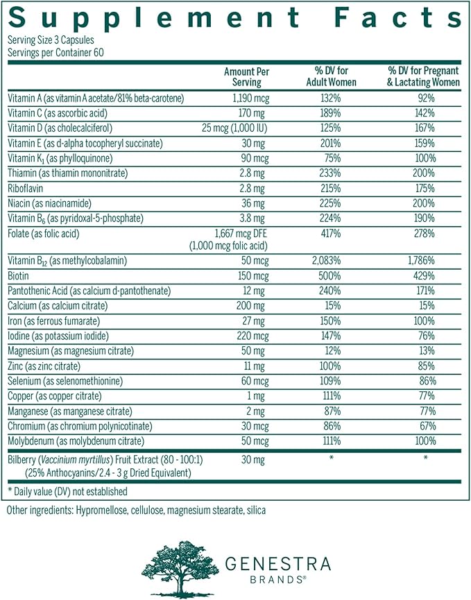 Genestra Brands Pregna Vite | Supports Healthy Pregnancy with Folic Acid, Vitamin D and Iron | 180 Capsules