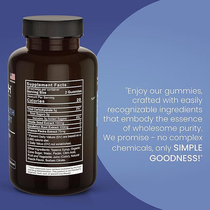 E2H Gut Support Gummies - 60 Count - Gelatin-Free, Gluten-Free, Vegan & Non-GMO