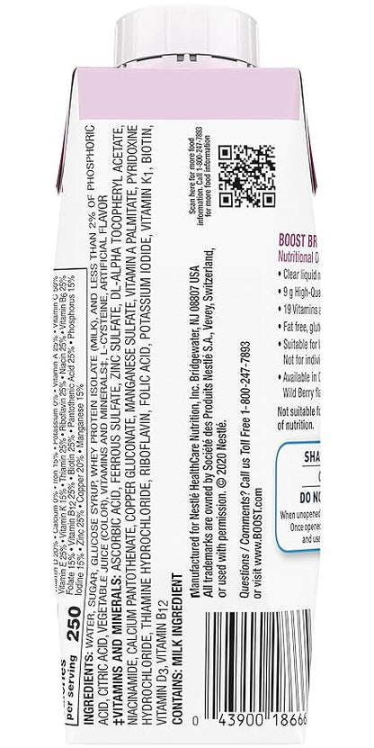 Boost Breeze Nutritional Drink Wildberry, 8 Fl Oz (Pack of 6)