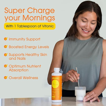 Liposomal Liquid Multivitamin – Vitamin C 1000mg, D3, B12 & Zinc Supplements – High Absorption, Daily Immune Support, 30 Servings, Non-GMO (15.22 fl oz)