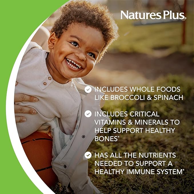 Natures Plus Animal Parade Multivitamin Children’s Chewables - Watermelon Flavor - 90 Animal Shaped Tablets - Promotes Health and Well-Being - Vegetarian, Gluten Free - 45 Servings