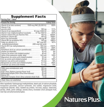 NaturesPlus Ultra I Multivitamin Iron Free, Sustained Release - 90 Vegetarian Tablets - Maximum Absorption High Potency Daily Multivitamin Supplement - Natural Energy - 90 Servings