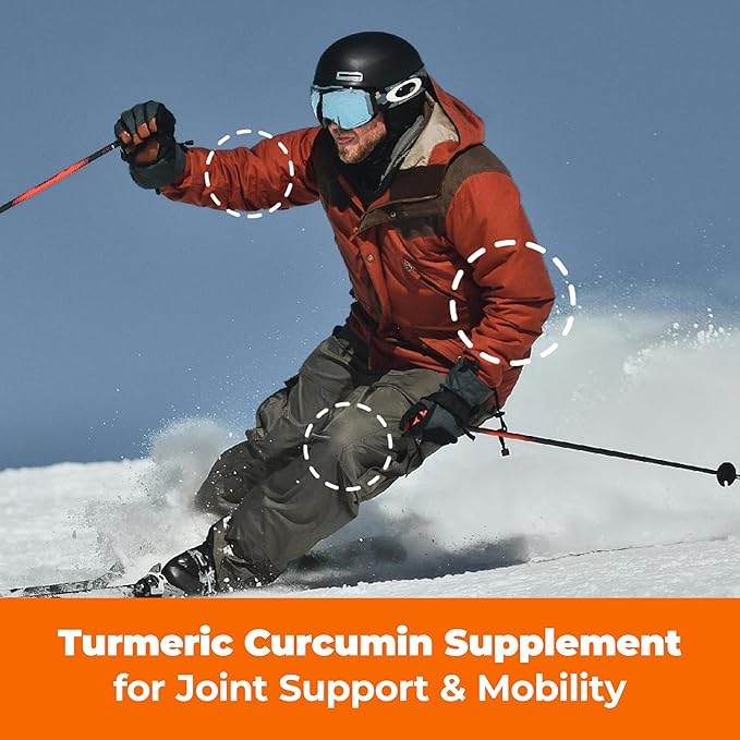 Turmeric Supplement - Turmeric Curcumin Supplement. 1200mg Turmeric Powder Organic & Bioperine Joint Support Supplement. 95% Curcuminoids. Organic Turmeric Curcumin with Black Pepper - 120 Caps 2 Pack