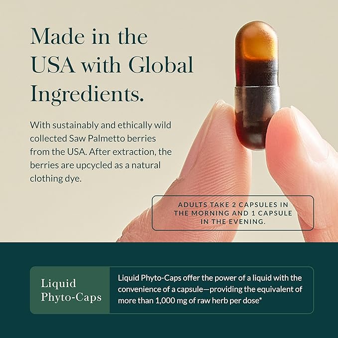 Gaia Herbs Prostate Health - Supports Prostate Health and Function for Men - with Saw Palmetto, Green Tea, Nettle Root, and White Sage - 120 Vegan Liquid Phyto-Capsules (40-Day Supply)