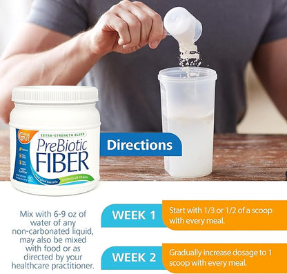 Great Gut - Prebiotic Fiber Powder, Unflavored Prebiotic Fiber with Sunfiber, 18.6 Ounces, 90 Servings