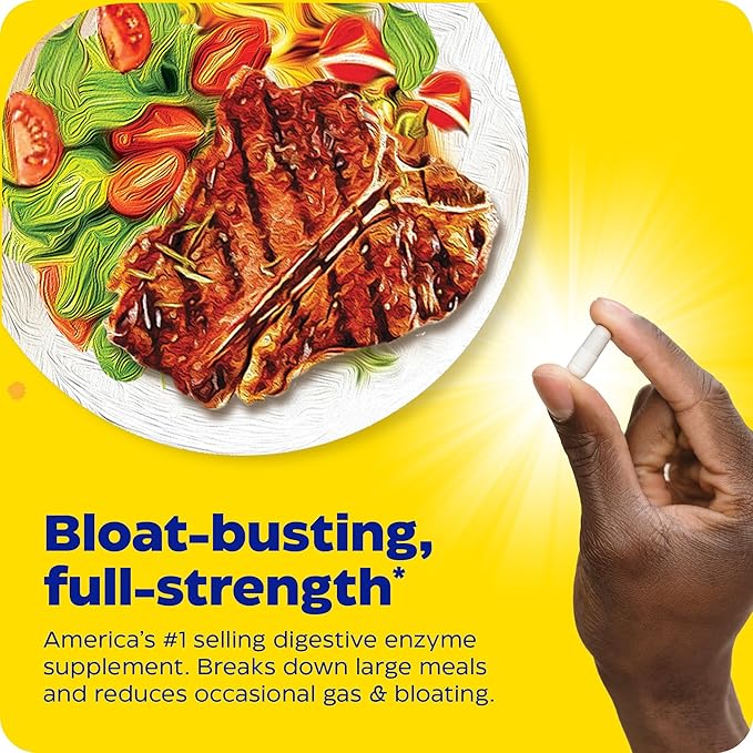 Enzymedica Digest Gold + ATPro, Maximum Strength, Fast-Acting, Helps Digest Large Meals, Prevents Bloating and Gas, 90 Count (FFP)