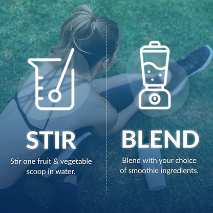 Equilife - Daily Fruit & Vegetable Blend, Fruits and Vegetables Supplements, Vitamin C, 9 Essential Amino Acids, Promotes Energy, Low-Sugar, Easy-to-Use, Vegan, Non-GMO (Unflavored, 30 Servings Tub)