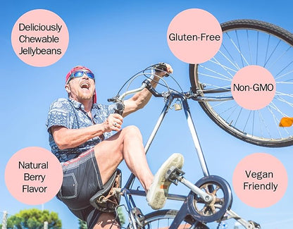 Daily Multivitamin Jellybeans –– Natural Cherry Flavor – Non-GMO – Gluten Free – Vegan Friendly