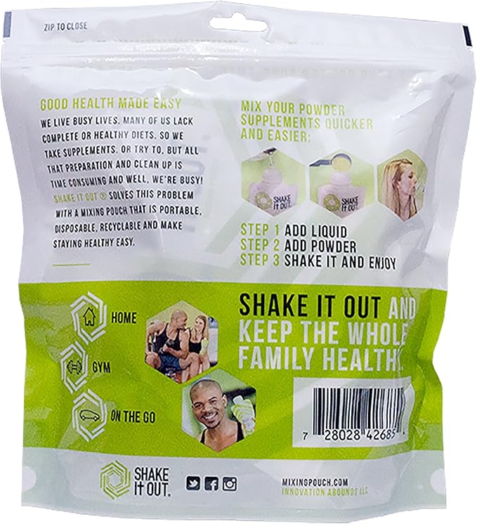 Collapsible Shaker Bottle for Protein Shakes, Supplements - 12 Ounce Reusable, Recyclable, Travel Bottle