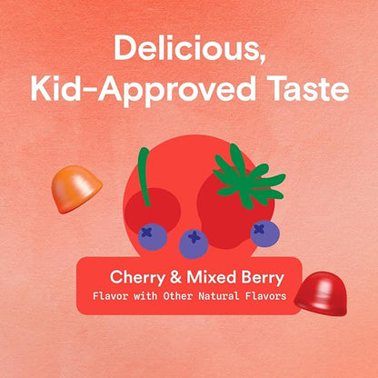 SmartyPants Organic Kids Multivitamin Gummies: Omega 3 (ALA), Vitamin D3, C, Vitamin B12, B6, Vitamin A, K & Zinc for Immune Support, Vegetarian, Three Fruit Flavors, 120 Count (30 Day Supply)