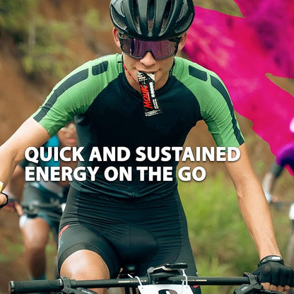 MOUK Energy Workout & Sports Nutrition Energy Gel - Dragon Fruit Flavor All Natural with Whole Chia Seeds | Easy Digestion, Vegan, Gluten Free, Essential Electrolyte | 1.38 Ounce (Pack of 10)