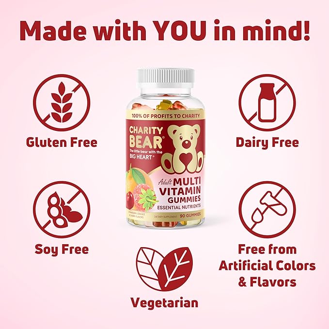 Adult Multivitamin Gummies, 100% of Profits to Charity