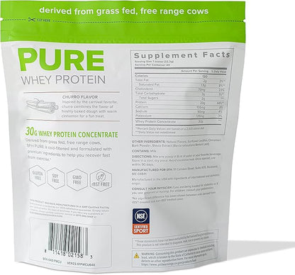 SFH Pure Whey Protein Powder Best Tasting Grass Fed Whey | All Natural | Non-GMO, No Artificials, Soy Free, Gluten Free (Churro, 20 Serving Bag)