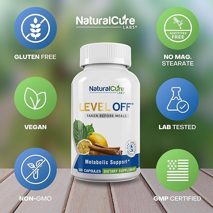 Level Off - Spike Curb Supplement 120 Capsules 60 Servings Vegan, Non-GMO, Gluten Free