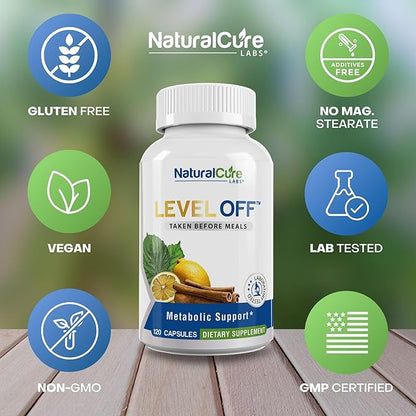 Level Off - Spike Curb Supplement 120 Capsules 60 Servings Vegan, Non-GMO, Gluten Free