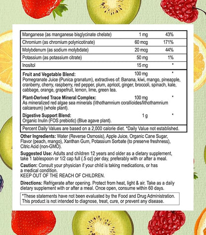 Go Healthy Liquid Multivitamin for Women, Men, Teens, 50 Plus – Vegan Vitamin & Mineral Supplement, Adult Energy & Immune Support, Easy-to-Absorb, Delicious Fruit Flavor – 32 Servings