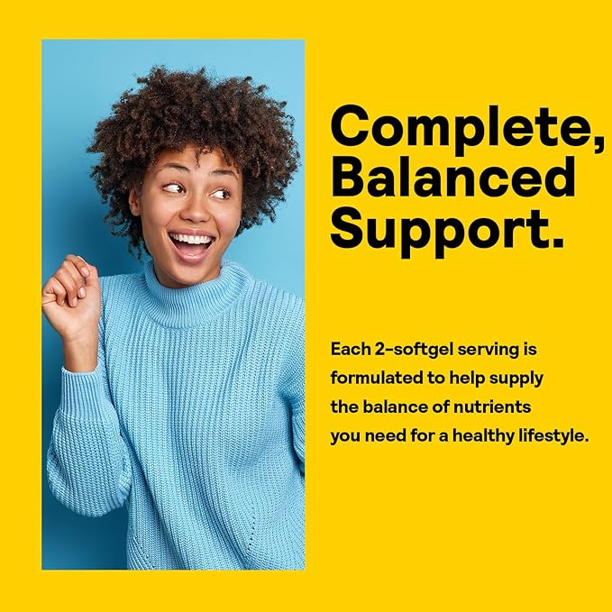 Nature's Life Daily Multivitamin for Men and Women - Complete Multivitamin with Iron - Daily Value of Most Essential Vitamins and Minerals - Healthy Energy and Immune Support - 60 Serv, 120 Softgels