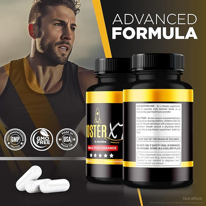 Booster XT for Men, Booster XT Male Enhancing Capsules, Premium Formula to Support Daily Energy & Peak Performance, Multivitamin Pills for Overall Health, BoosterXT Reviews (60 Capsules)