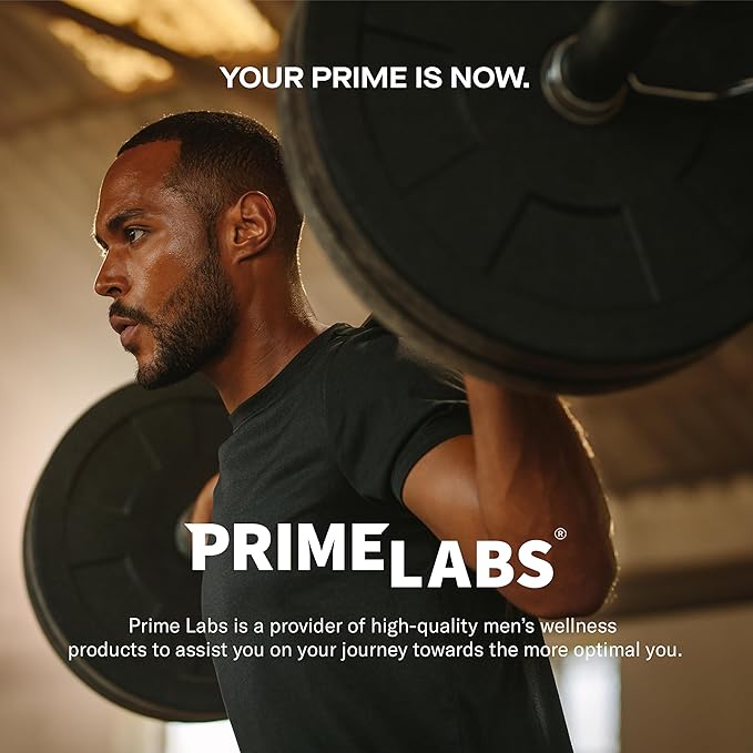 Prime Labs Tongkat Ali for Men - Plus Organic Black Maca Root - Enhanced Performance - Renewed Vitality - Tongkat Ali Extract, Maca Root Powder, Tribulus Terrestris - 60 Capsules