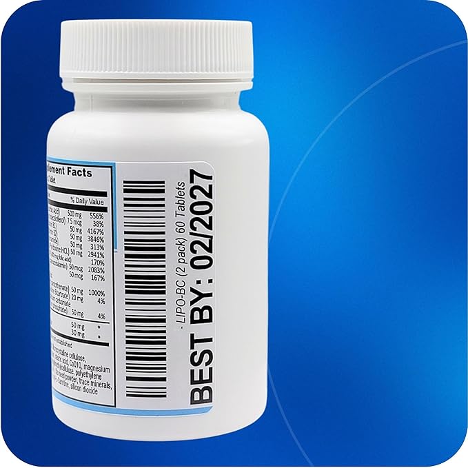 LIPO BC (2 Pack - 60 Tablets) 120 Tablets Lipotrophic Weight Loss Supplement