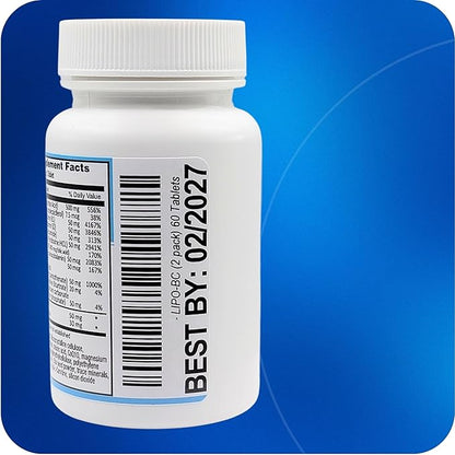 LIPO BC (2 Pack - 60 Tablets) 120 Tablets Lipotrophic Weight Loss Supplement