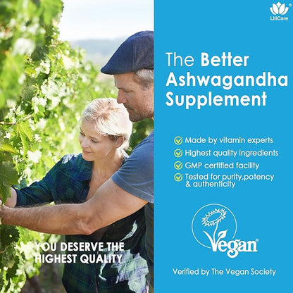 Ashwagandha Gummies, 2000mg Organic Ashwa Root Extract Supplement for Women & Men - 60 Count - Ashwagandha Blend Gummies Combination Supplements