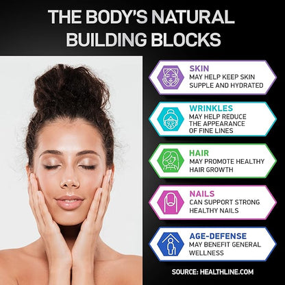 Hydrolyzed Liquid Collagen Peptides and Biotin - Hair Skin and Nails Collagen and Biotin Drops Supplement - Collagen Liquid for Women and Men - Lemon Collagen Type 1 and 3 Biotin Drop - 2-Pack, 2x60ml