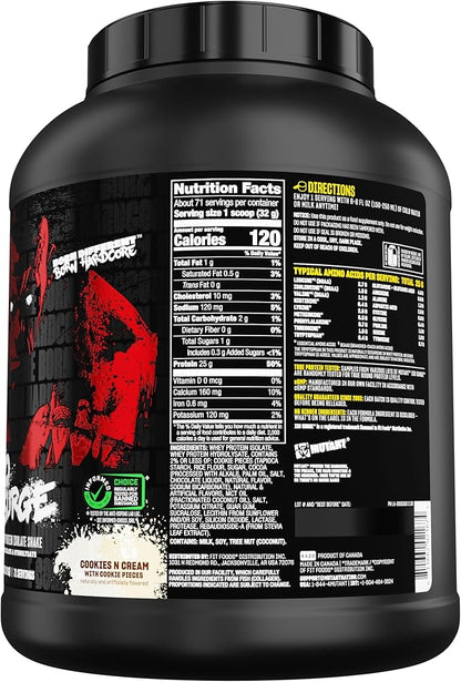 Mutant ISO Surge Whey Protein Isolate Powder Acts Fast to Help Recover, Build Muscle, Bulk and Strength, 5 lb - Cookies & Cream