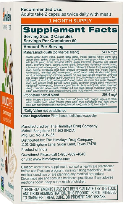 Himalaya ImmunoCare for Active Immune Support and Cellular Defense, 840 mg, 120 Capsules, 1 Month Supply