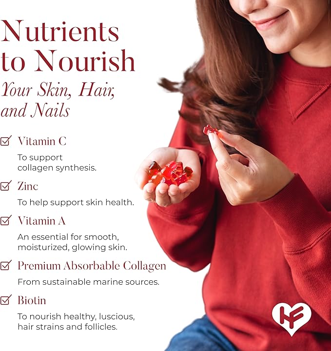 Rejuvenate Vitamin and Mineral Gummy Supplement - Collagen Gummies + Vitamins, Biotin, and Zinc - Anti Aging Beauty & Skin Supplement Clinically-Studied & Physician Formulated - 60 Count