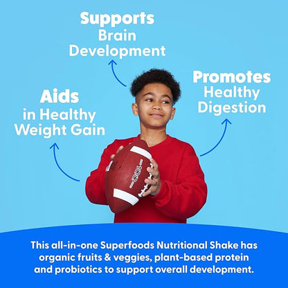 Kids Organic Super Greens Powder with Fruits & Veggies - All-In-One Kids Multivitamin made from Real Plants - No Synthetic Vitamins, No Fillers or Binders, No Sugar Added.