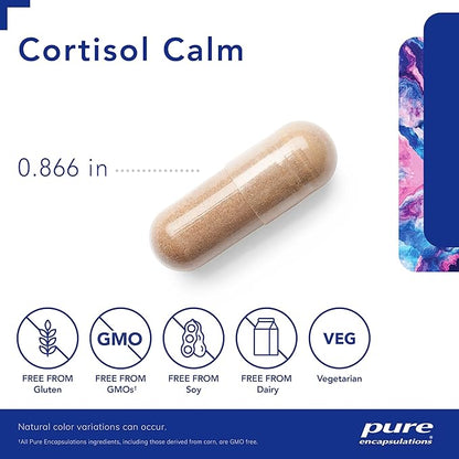 Pure Encapsulations Cortisol Calm - Supports Cortisol Health & Relaxation - Contains Ashwagandha & L-Theanine - Restful Sleep - 120 Capsules