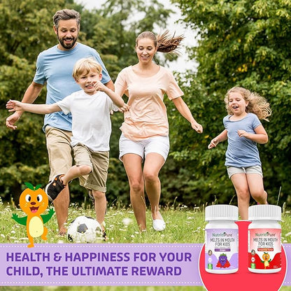 Chewable Iron Supplements for Kids (Ferronyl®/Carbonyl Iron 9 mg with Vitamin C 30 mg) Tablet in Delicious Grape Flavor | Kids Iron Supplement 90 Count (2 Bottles)