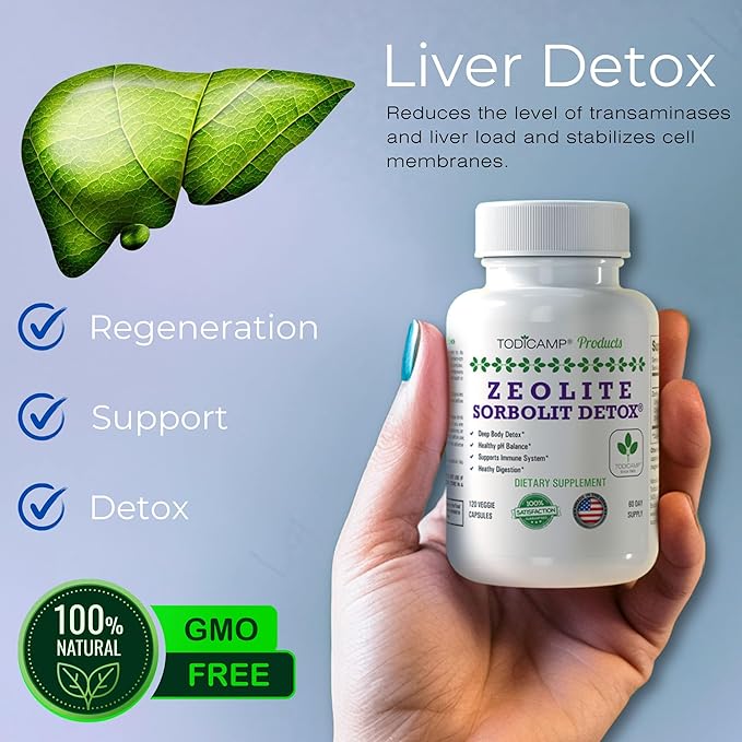 Zeolite Detox Capsules - 120 Zeolite Capsules - 1-2 µm Clinoptilolite Zeolite Detox - 2 Months Supply Zeolite Clinoptilolite Capsules - Zeolite Sorbolit Detox - Zeolite Pills