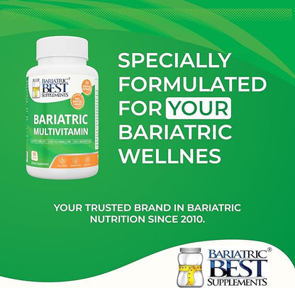 Bariatric Multivitamin with Iron for Post-Gastric Bypass & Sleeve Surgery, Energy Supplements, 90 Tablets, 24 Essential Nutrients, Formulated by Bariatric Surgeons per ASMBS Guidelines