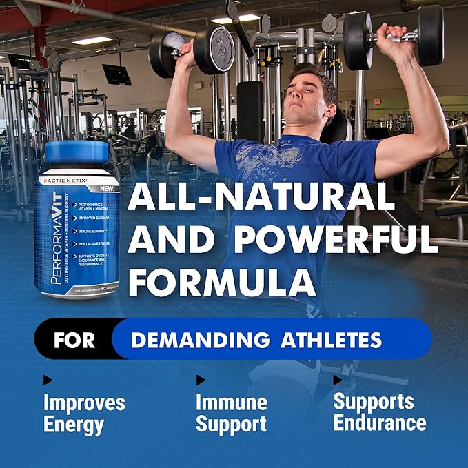 PerformaVit, Athlete Multivitamin For Men & Women, Mens Multivitamins & Minerals, Mens One A Day Multivitamins for Health, Endurance, Immune & Performance, Men’s Multivitamin, 60 Capsules